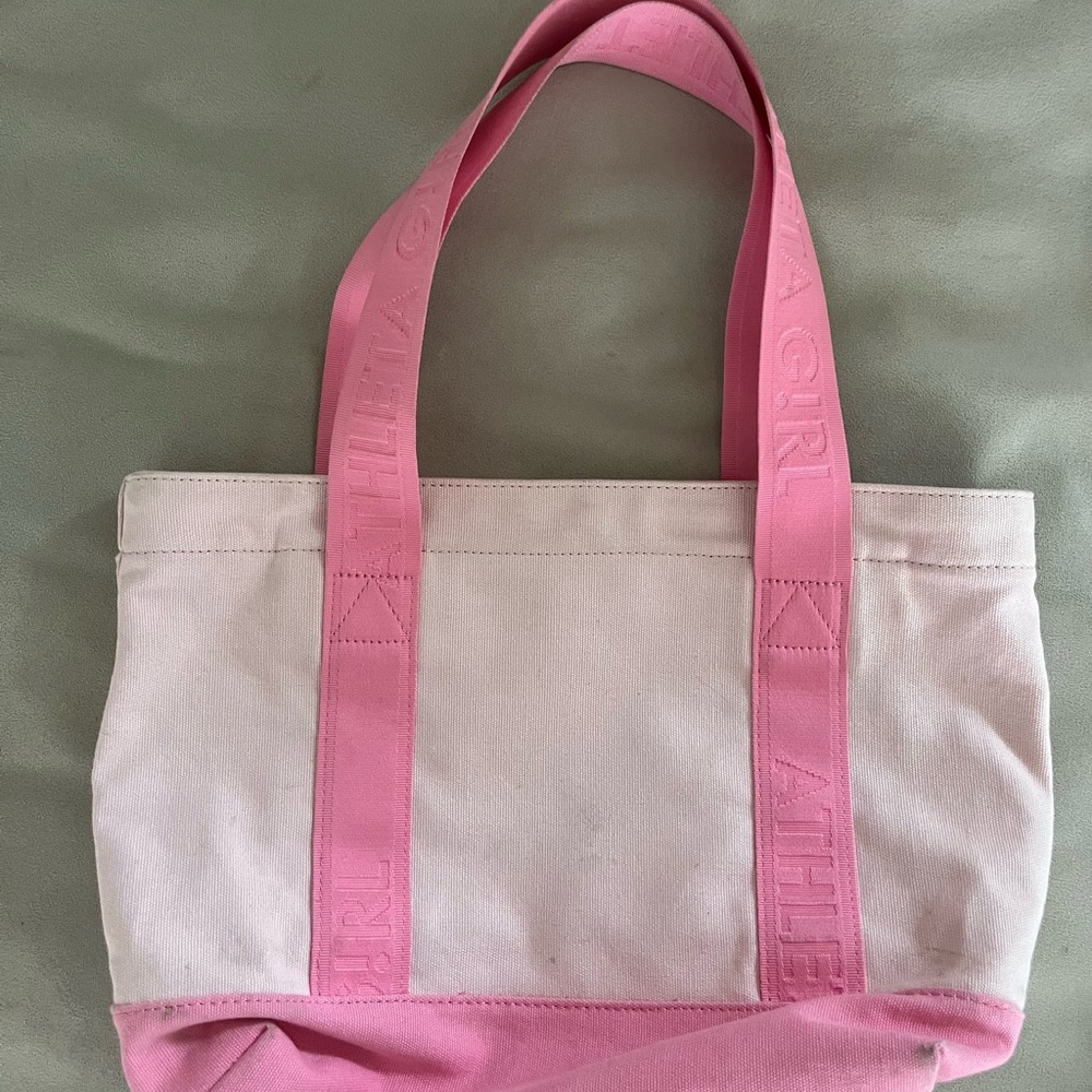 Athleta Girl Pink Canvas Tote Bag
